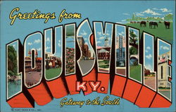 Various Views of Town Postcard