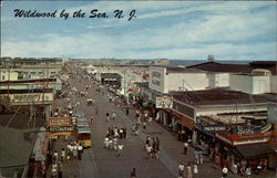 Boardwalk Looking North from Playland Postcard