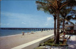 Beautiful Beach and Fishing Pier Lauderdale-by-the-Sea, FL Postcard Postcard