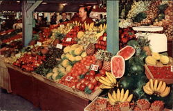Choice Produce at the Original Farmers Market Postcard