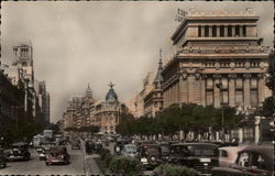 Alcala Street Madrid, Spain Postcard Postcard