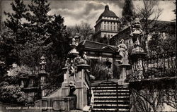 Universitat und Rechbergbrunnen Postcard