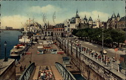 Pier and Steen Castle Antwerp, Belgium Benelux Countries Postcard Postcard