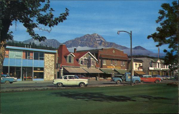 View of Town Street Jasper AB Canada Alberta