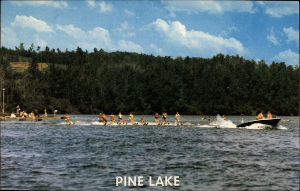 Waterskiing on Pine Lake AB Canada Alberta
