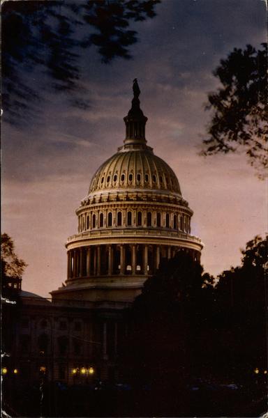 United States Capitol at Night Washington District of Columbia