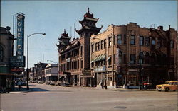 Chinese Temple, On Leong Merchants Association Building Chicago, IL Postcard Postcard
