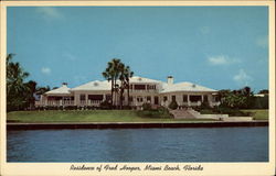 Residence of Fred Hooper, Miami Beach, Florida Postcard Postcard