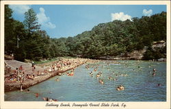 Bathing Beach and Lake, Pennyrile Forest State Park Postcard
