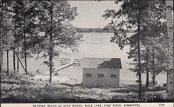 Bathing Beach at High Woods, Mule Lade Postcard