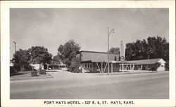 Fort Hays Motel Kansas Postcard Postcard