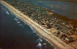 Aerial View of Atlantic Ocean, Isle & Sinepuxent Bay Ocean City, MD Postcard Postcard