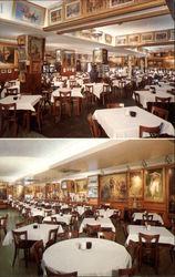 Interior Views, Haussner's Restaurant Postcard