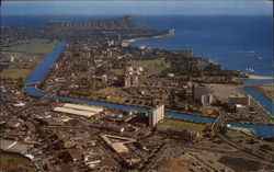 Aerial View of Waikiki Hawaii Postcard Postcard