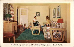 Vacation Living Room at Ellinor Village Ormond Beach, FL Postcard Postcard