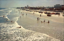 Surf and Sand at Jacksonville Beach, Florida Postcard