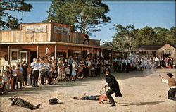 Floridaland, Action of the Old West in Ghost Town Postcard