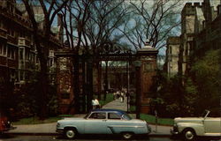 Noah Porter Gate and Walk - Yale University Postcard