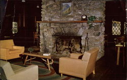 Conant Lodge Fireplace North Chatham, NH Postcard Postcard