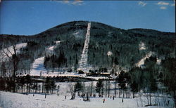 Lift Line and Ski Trails, Mt. Sunapee State Park New Hampshire Postcard Postcard