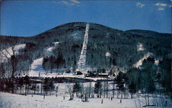 Lift Line & Ski Trails, Mt. Sunapee State Park Postcard