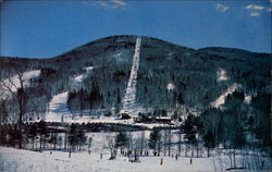 Lift Line & Ski Trails, Mt. Sunapee State Park New Hampshire Postcard Postcard