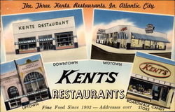Kents Restaurants Atlantic City, NJ Postcard Postcard