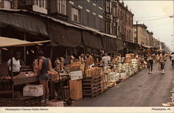 Philadelphia's Famous Italian Market Pennsylvania Postcard Postcard