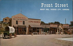 Replica of Front Street Dodge City, KS Postcard Postcard