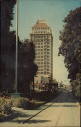 A View of the Security First National Bank Building Fresno, CA Postcard Postcard