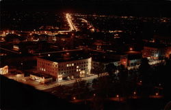 Night View of City Fresno, CA Postcard Postcard