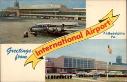 Greetings from International Airport Postcard