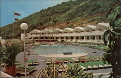 Lanai Pool, El Conquistador Hotel Las Groabas, Puerto Rico Postcard Postcard