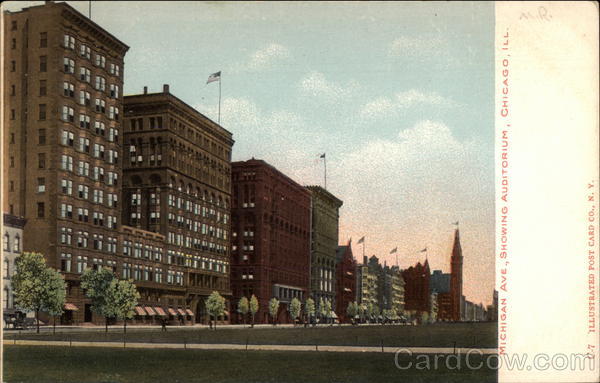 Michigan Avenue, showing Auditorium Chicago Illinois