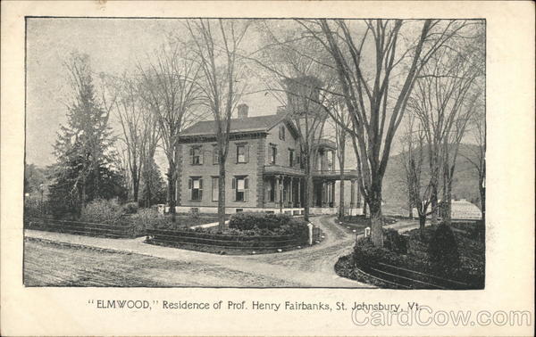 Elmwood, residence of Prof. Henry Fairbanks St. Johnsbury Vermont