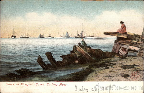 Wreck at Vineyard Haven Harbor Massachusetts