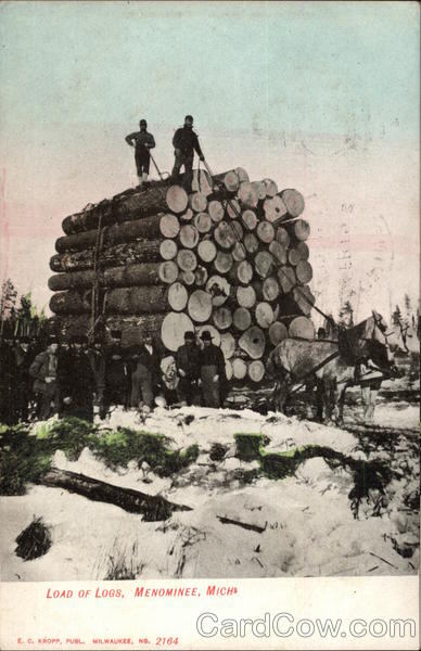 Load of Logs Menominee Michigan