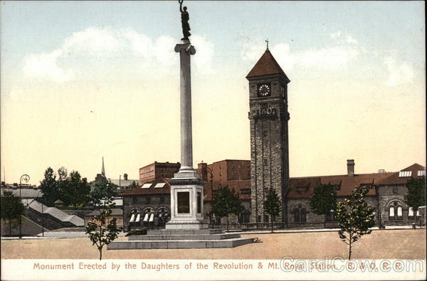 Monument Erected by the Daughters of the Revolution and Mt. Royal Station Baltimore Maryland