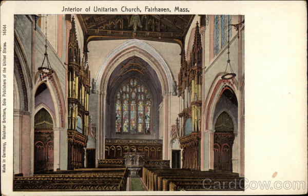 Interior of Unitarian Church Fairhaven Massachusetts