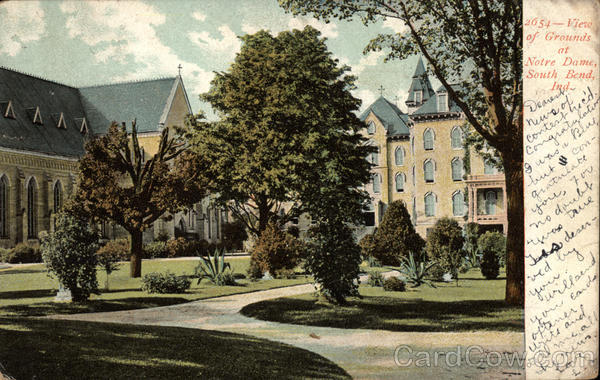 View of Grounds at Notre Dame South Bend Indiana