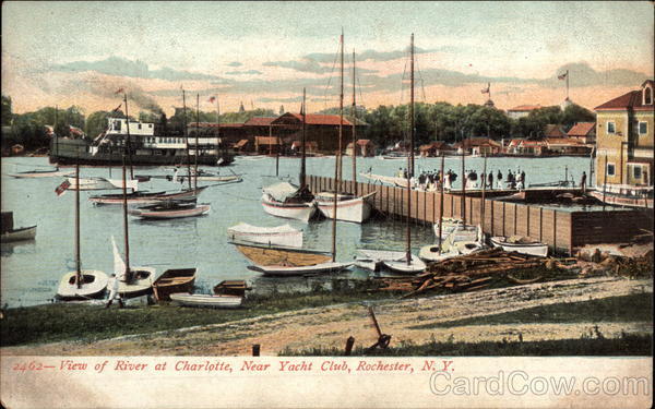 View of River at Charlotte, near Yacht Club Rochester New York