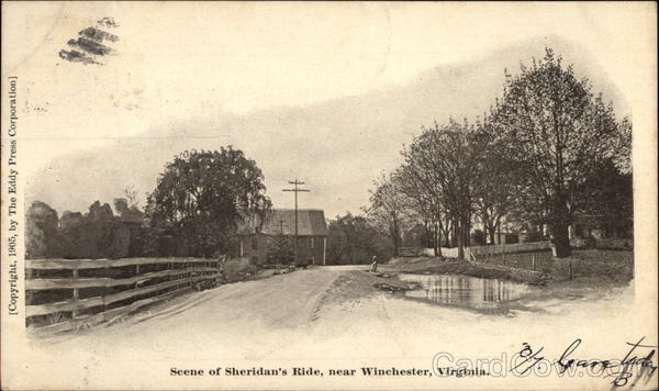 Scene of Sheridan's Ride Winchester Virginia