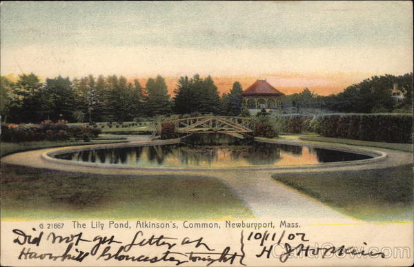 The Lily Pond, Atkinson's, Common Newburyport Massachusetts