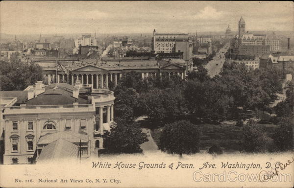 Whie House Grounds & Penn. Ave Washington District of Columbia