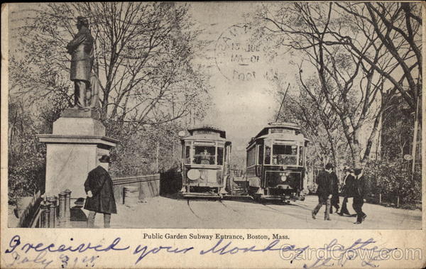 Public Garden Subway Entrance Boston Massachusetts