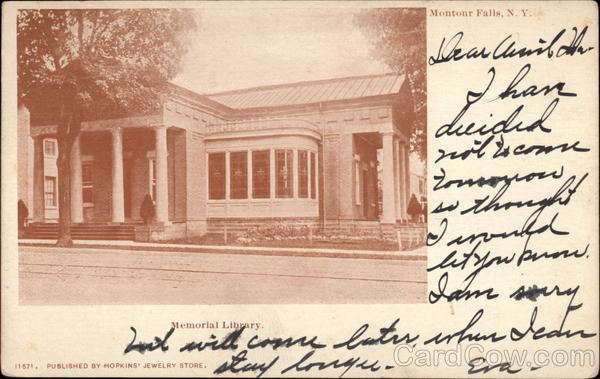 Memorial Library Montour Falls New York