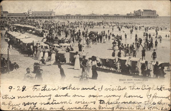 Beach from Young's Pier Atlantic City New Jersey