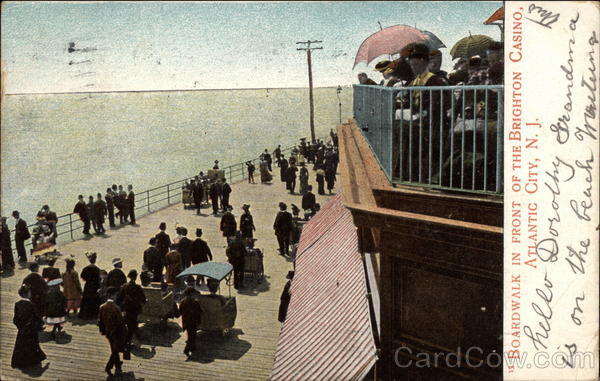 Boardwalk in front of the Brighton Casino Atlantic City New Jersey