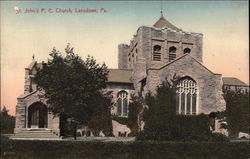 St. John's PE Church Lansdowne, PA Postcard Postcard