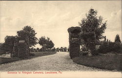 Entrance to Arlington Cemetery Lansdowne, PA Postcard Postcard